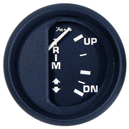 Faria Euro Black 2" Trim Gauge f/ Johnson/Evinrude/Suzuki Outboard 12827 — Quality Boat Parts