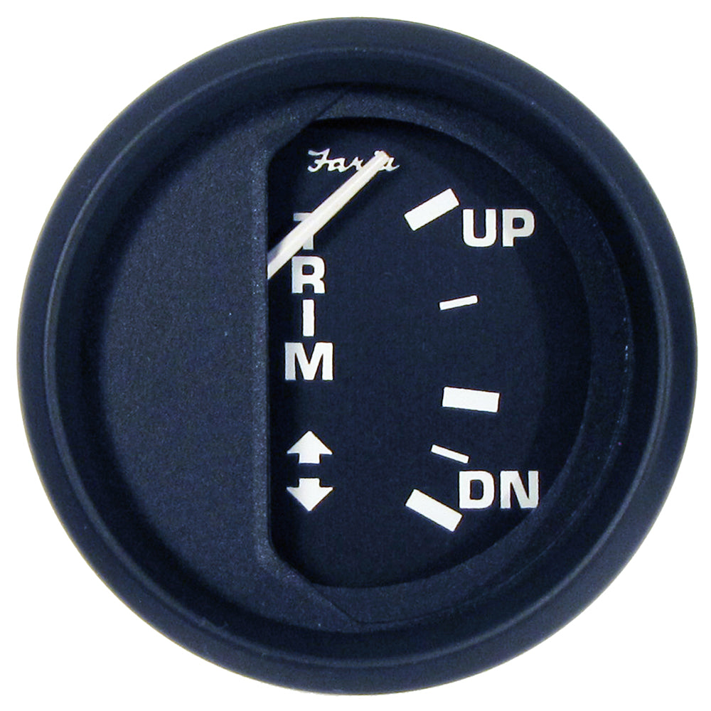 Faria Euro Black 2" Trim Gauge f/ Mercury / Mariner / Mercruiser / Volvo DP / Yamaha '01 and Newer 12828 — Quality Boat Parts