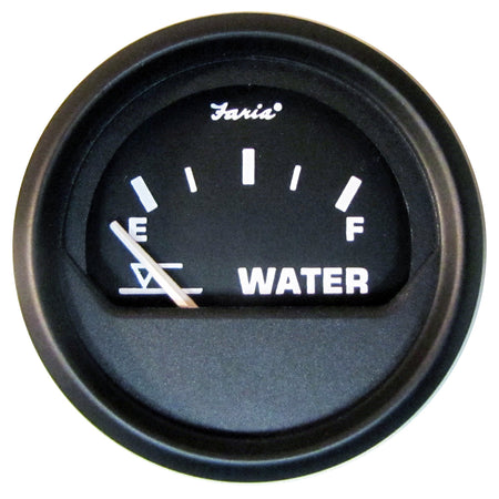 Faria Euro Black 2" Tank Level Gauge - Potable Water 12830 — Quality Boat Parts