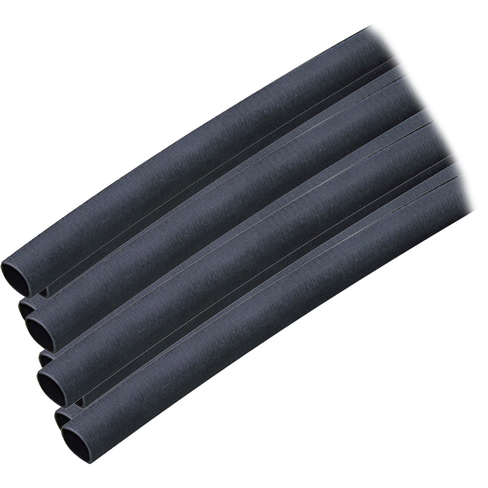 Ancor Adhesive Lined Heat Shrink Tubing (ALT) - 1/4" x 6" - 10-Pack - Black 303106 — Quality Boat Parts
