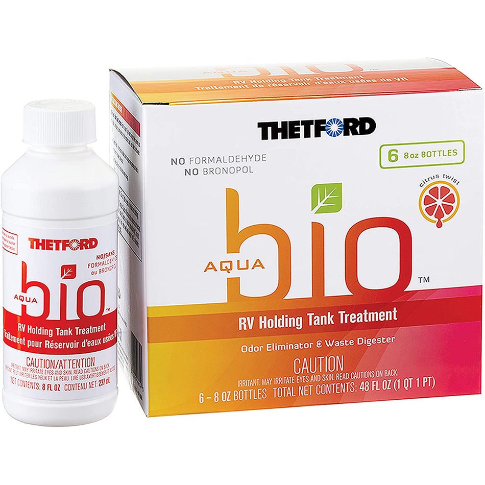 Thetford AquaBio RV Holding Tank Treatment - Citrus Twist Scent - 6-Pack of 8oz Bottles 96604 — Quality Boat Parts