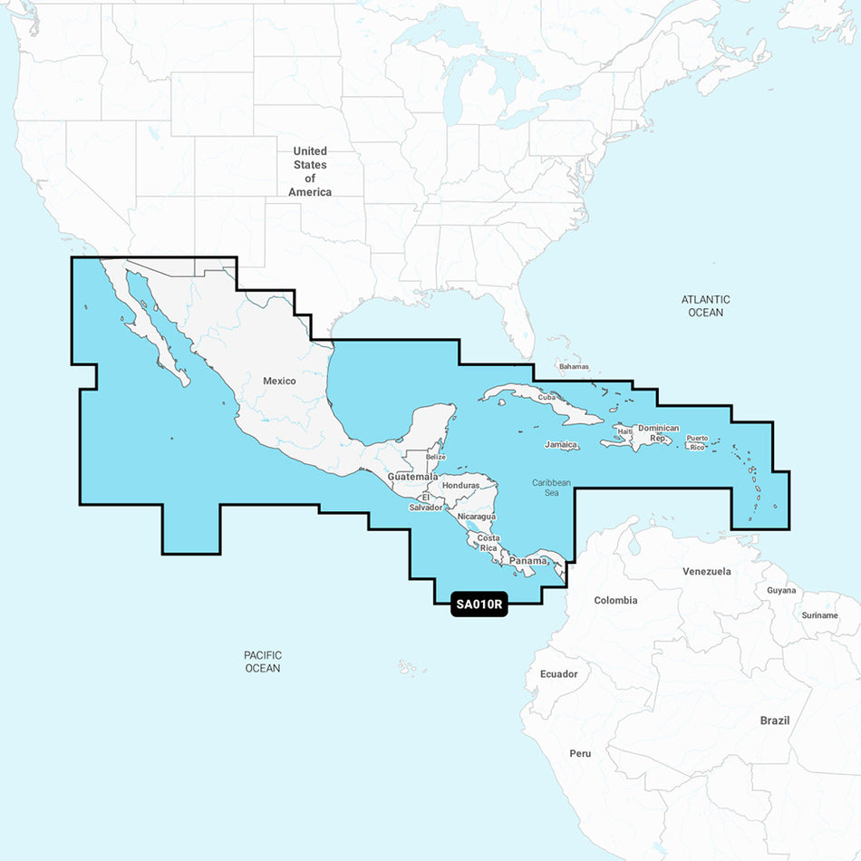Navionics NASA010R - Central America & Caribbean - Navionics+ 010-C1459-30 — Quality Boat Parts