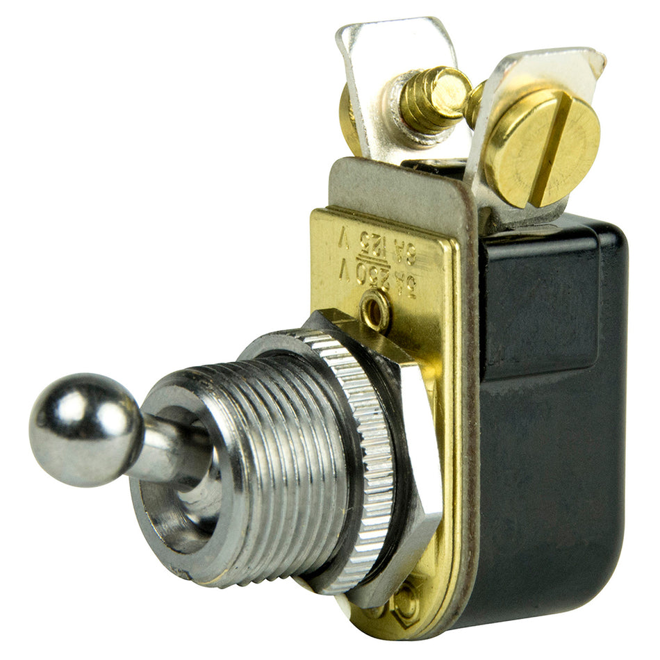 BEP SPST Chrome Plated Toggle Switch - 3/8" Ball Handle - OFF/ON 1002022 — Quality Boat Parts