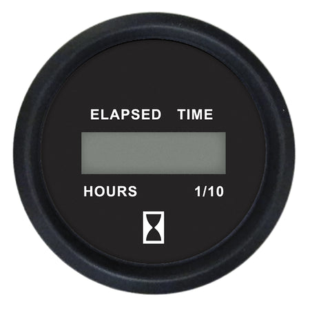 Faria Euro Black 2" Digital Hourmeter Gauge 12835 — Quality Boat Parts