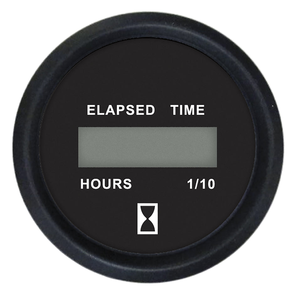 Faria Euro Black 2" Digital Hourmeter Gauge 12835 — Quality Boat Parts