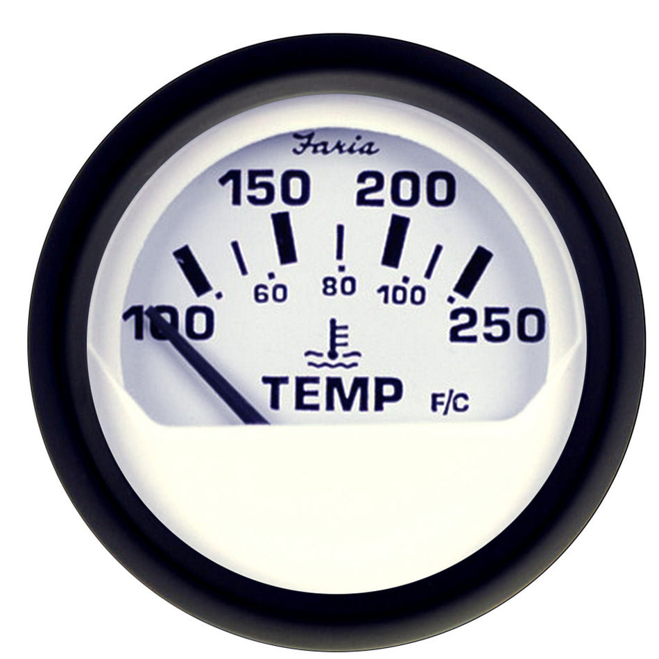 Faria Euro White 2" Water Temperature Gauge (100-250°F) 12904 — Quality Boat Parts