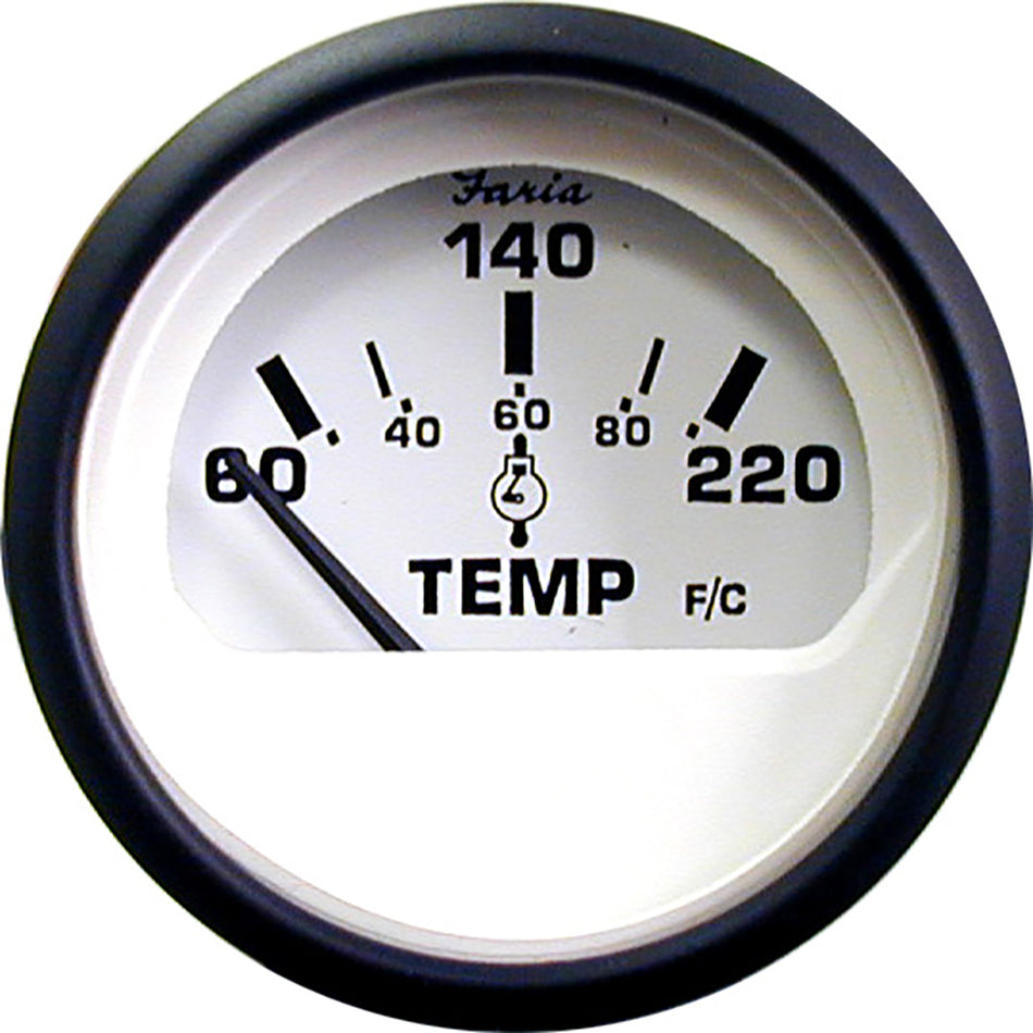 Faria Euro White 2" Cylinder Head Temperature Gauge (60 - 220° F) 12910 — Quality Boat Parts