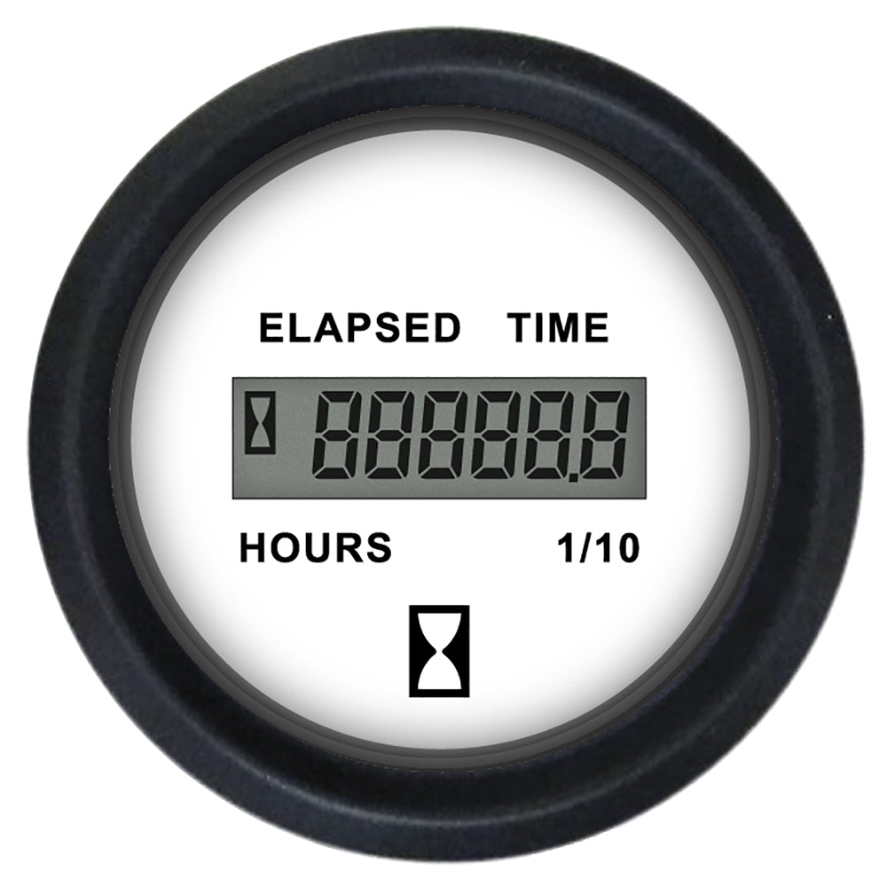 Faria Euro White 2" Hourmeter (Digital) 12913 — Quality Boat Parts