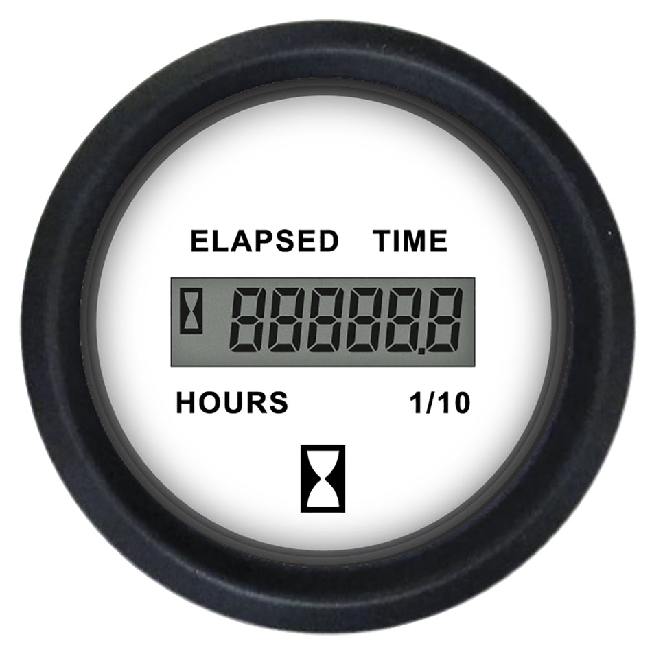 Faria Euro White 2" Hourmeter (Digital) 12913 — Quality Boat Parts
