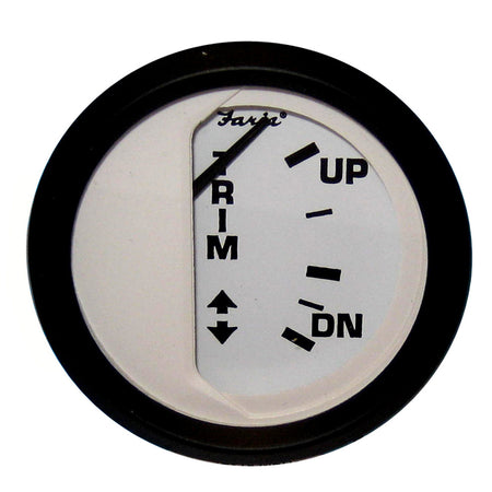 Faria Euro White 2" Trim Gauge f/ Mercury / Mariner / Mercruiser / Volvo DP / Yamaha '01 and Newer 12916 — Quality Boat Parts