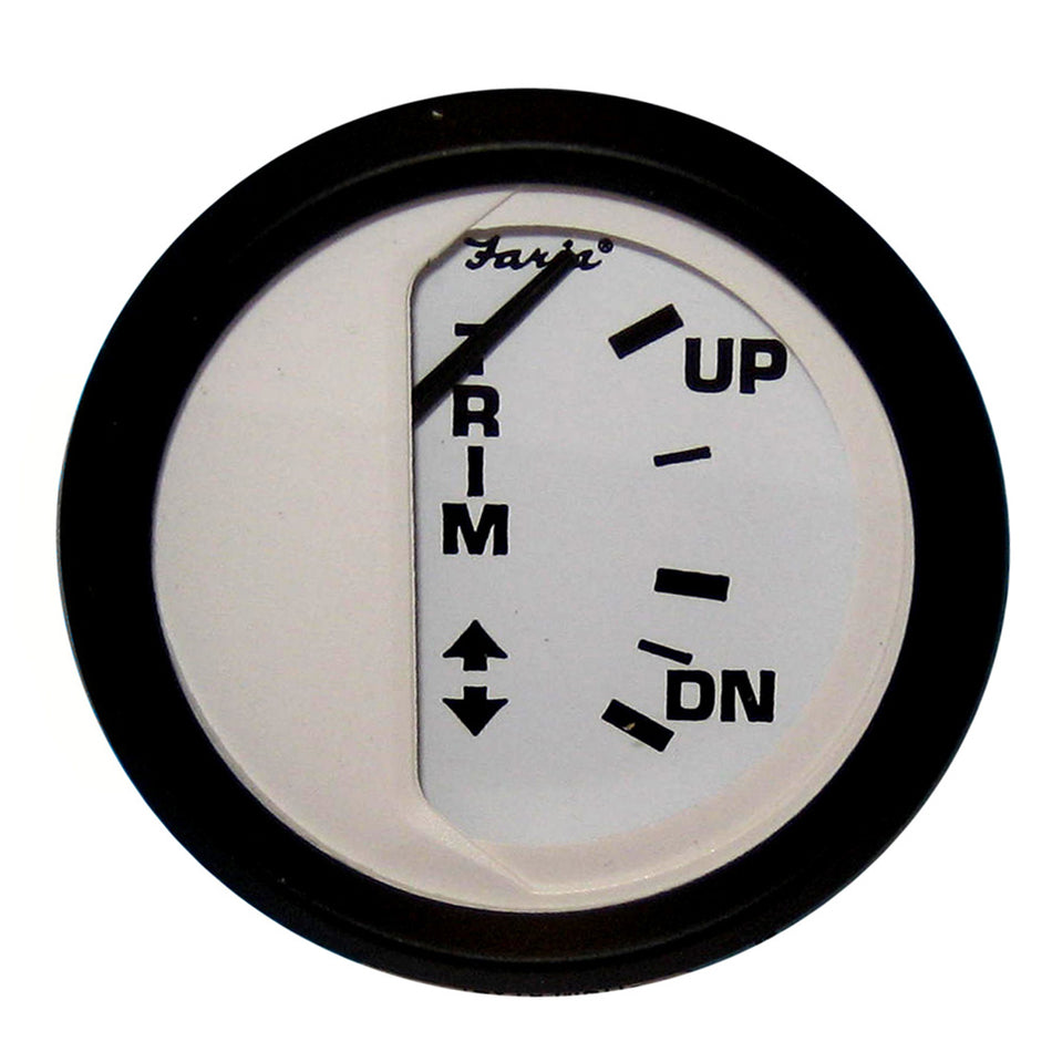 Faria Euro White 2" Trim Gauge f/ Mercury / Mariner / Mercruiser / Volvo DP / Yamaha '01 and Newer 12916 — Quality Boat Parts
