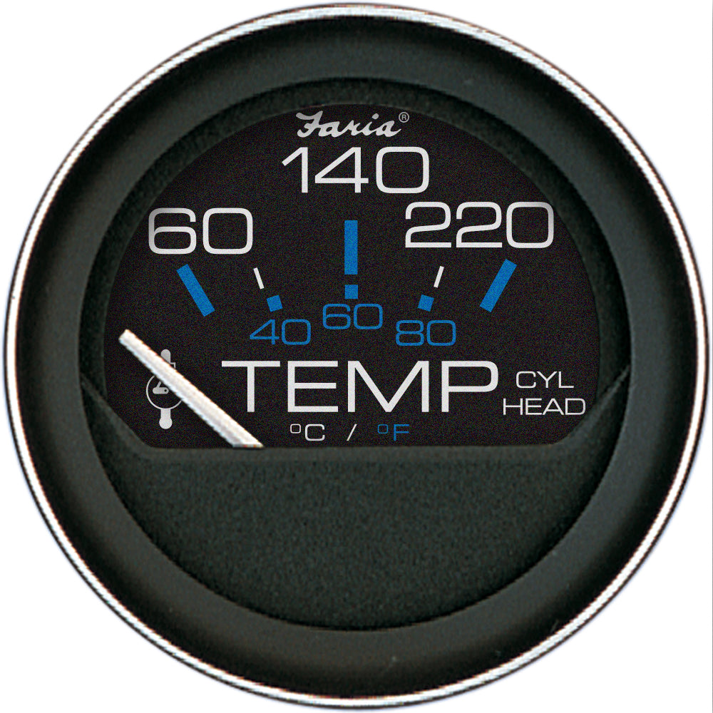 Faria Coral 2" Cylinder Head Temperature Gauge (60-120° F) w/Sender 13009 — Quality Boat Parts