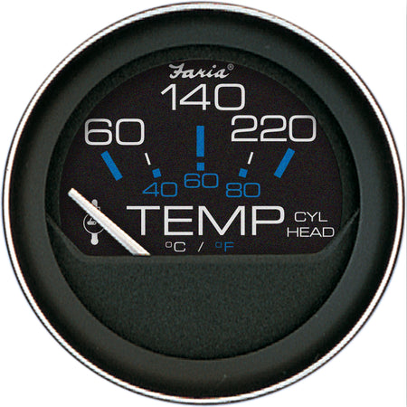 Faria Coral 2" Cylinder Head Temperature Gauge (60-120° F) w/Sender 13009 — Quality Boat Parts
