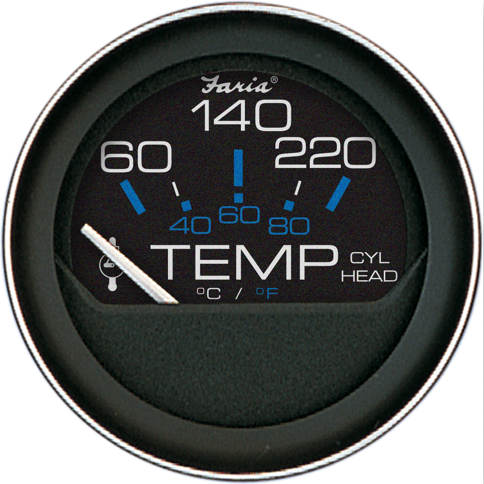 Faria Coral 2" Cylinder Head Temperature Gauge (60-120° F) w/Sender 13009 — Quality Boat Parts