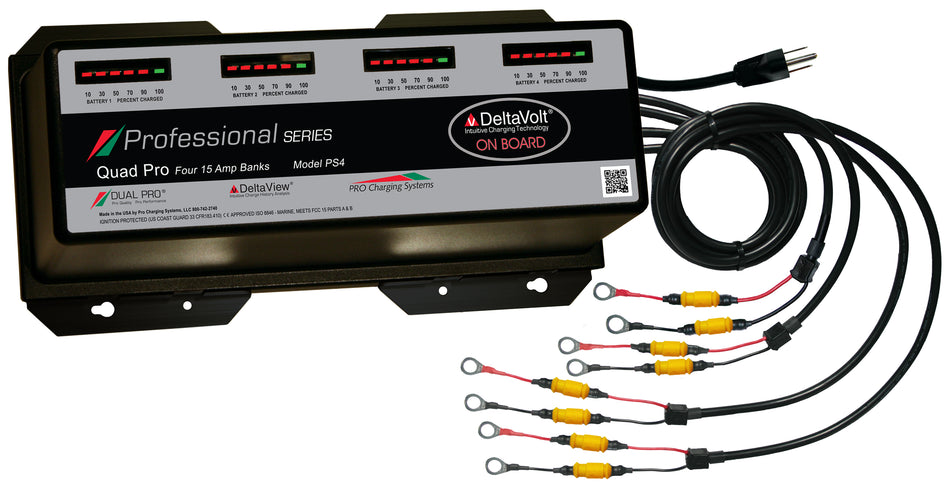 Dual Pro PS4 Battery Charger 4 Bank 60 Amps PS4 — Quality Boat Parts