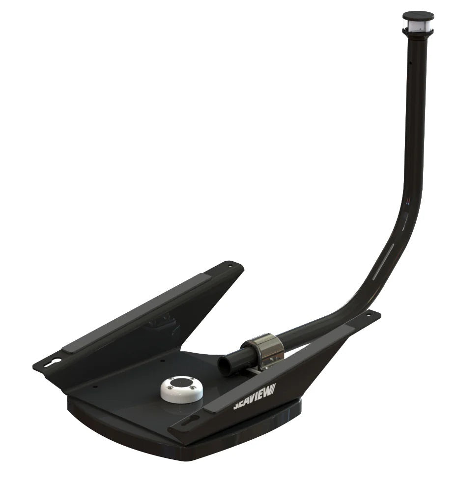 Seaview SVSLWBBKLED Wedge Base For Starlink - Black with Light Bar and 3nm LED SVSLWBLED — Quality Boat Parts