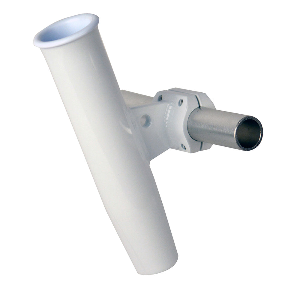 C.E. Smith Aluminum Horizontal Clamp-On Rod Holder 1.66" OD - White Powder Coated w/Sleeve 53721 — Quality Boat Parts