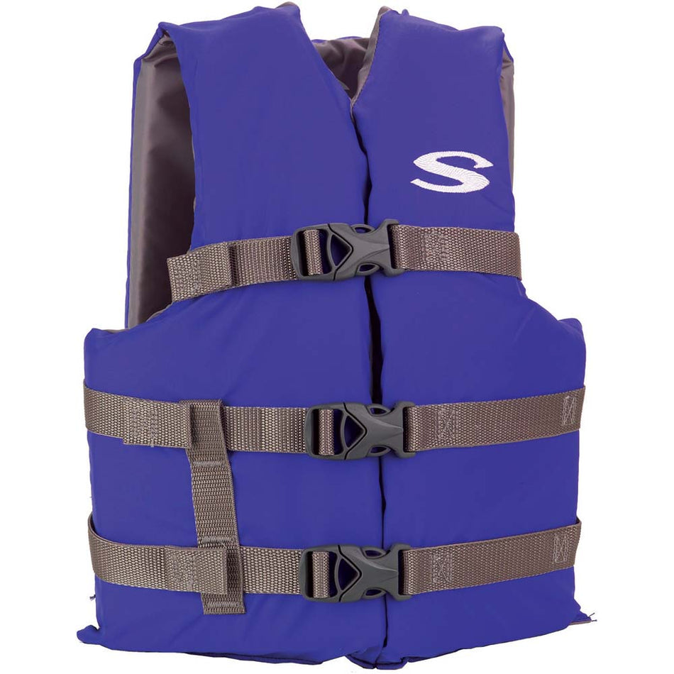 Stearns Youth Classic Vest Life Jacket - 50-90lbs - Blue/Grey 2159360 — Quality Boat Parts