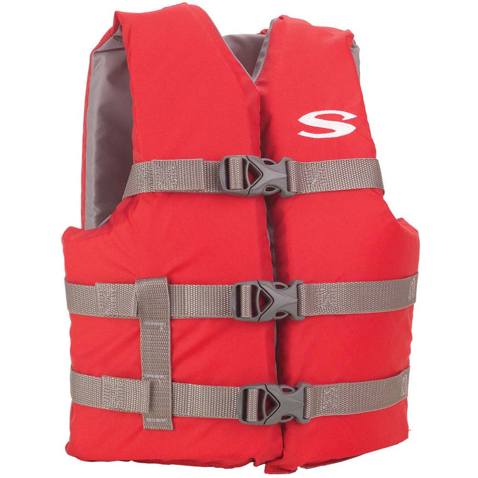 Stearns Youth Classic Vest Life Jacket - 50-90lbs - Red/Grey 2159436 — Quality Boat Parts