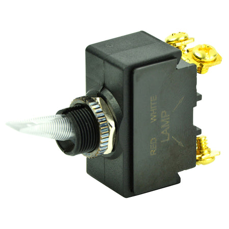 BEP SPST Lighted Toggle Switch - Red LED - 12V - #6-32 Terminal - ON/OFF 1001908 — Quality Boat Parts