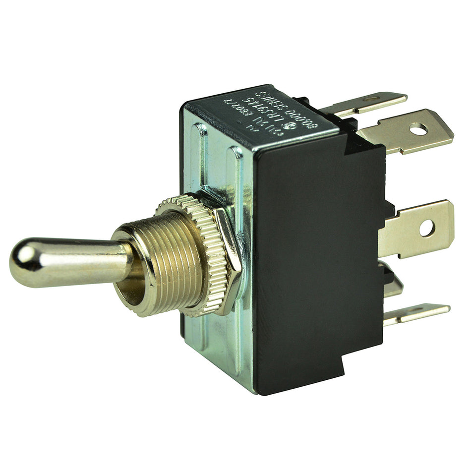 BEP DPDT Chrome Plated Toggle Switch - ON/OFF/(ON) 1002014 — Quality Boat Parts