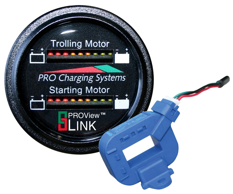 Dual Pro Lithium Battery Status Indicator w/2 CT's Dual Marine Round Display BFGDUALLITH — Quality Boat Parts