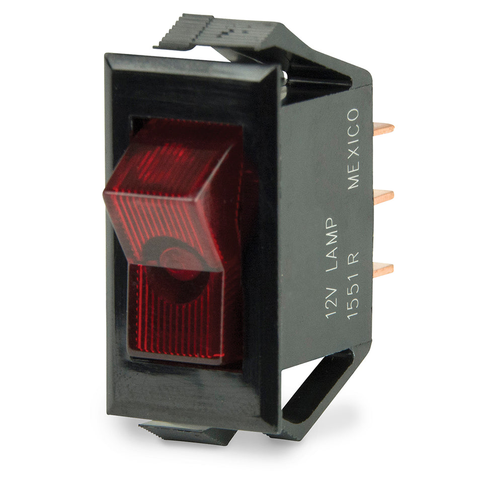 BEP Illuminated SPST Rocker Switch - Red LED - 12V - OFF/ON 1001705 — Quality Boat Parts