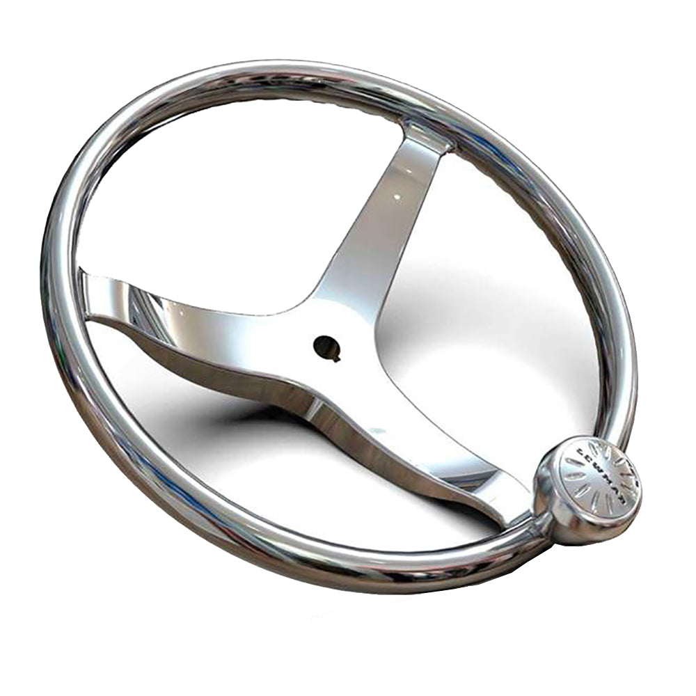 Lewmar 3 Spoke 13.5" Steering Wheel w/Power-Grip Knob 89700820 — Quality Boat Parts