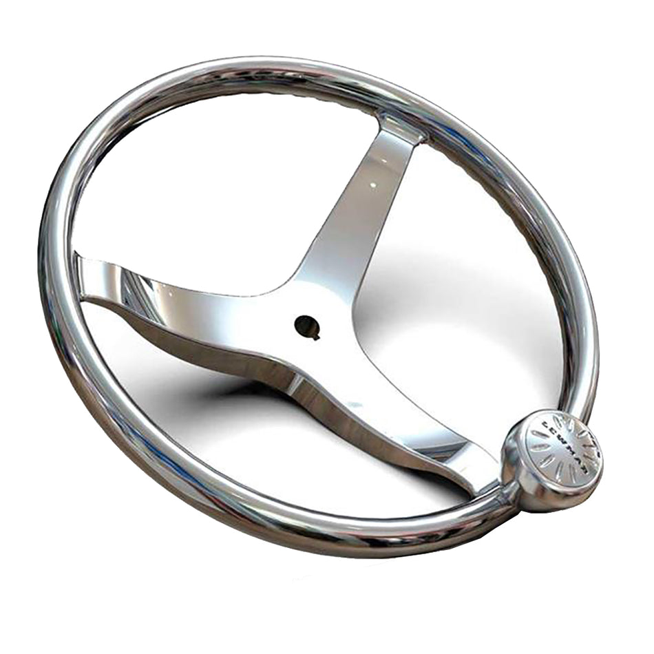 Lewmar 3 Spoke 13.5" Steering Wheel w/Power-Grip Knob 89700820 — Quality Boat Parts
