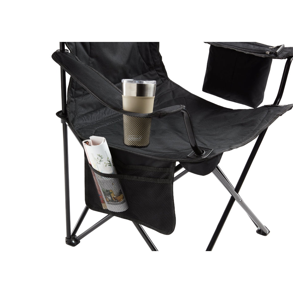 Coleman Cooler Quad Chair - Black 2000032007 — Quality Boat Parts