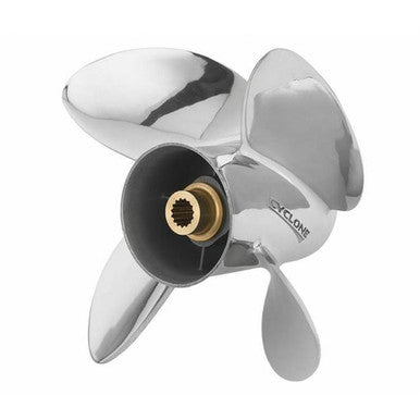 Brp 14.25 X 17 Stainless Steel 4 Blade Right Hand Prp Cyclone Tbx Hub (763938) — Quality Boat Parts