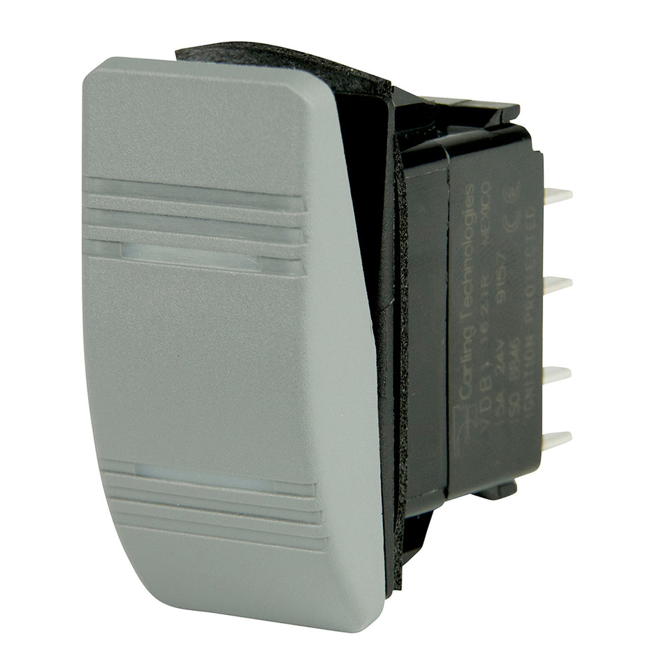 BEP DPDT Contura Switch - 2-Amber LEDs - Gray - ON/ON 1001812 — Quality Boat Parts