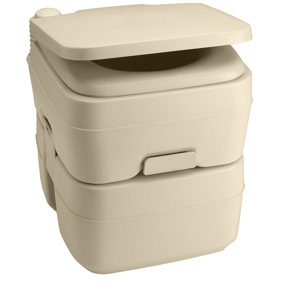 Dometic 965 Portable Toilet w/Mounting Brackets- 5 Gallon - Parchment 311096502 — Quality Boat Parts