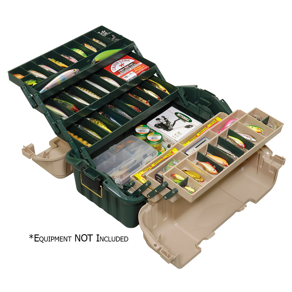 Plano Hip Roof Tackle Box w/6-Trays - Green/Sandstone 861600 — Quality Boat Parts