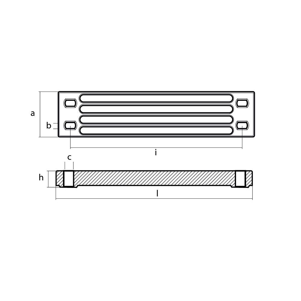 Tecnoseal Aluminum Yamaha Bar Anode f/Engine Bracket 01112-1AL — Quality Boat Parts