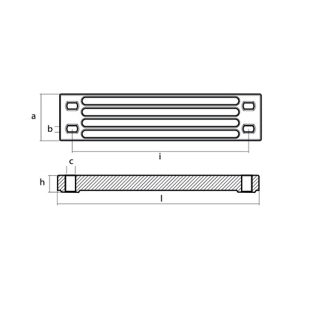 Tecnoseal Aluminum Yamaha Bar Anode f/Engine Bracket 01112-1AL — Quality Boat Parts