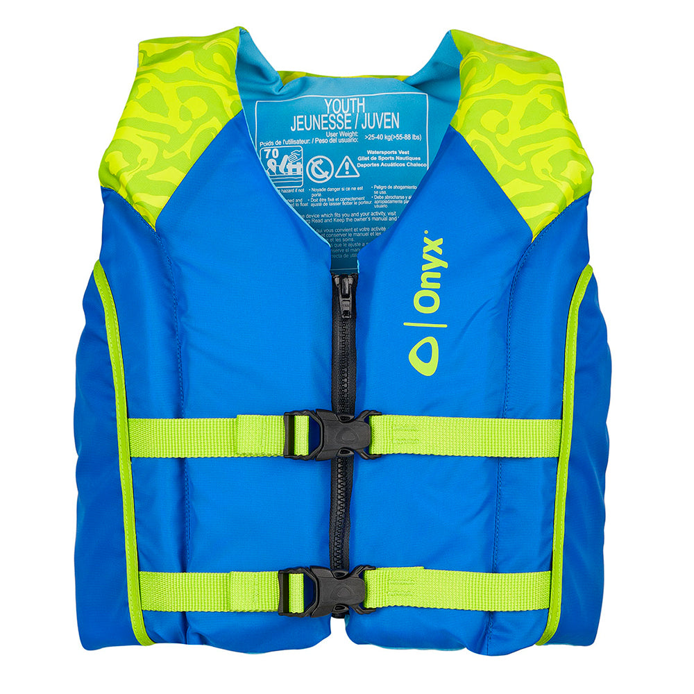 Onyx Shoal All Adventure Youth Paddle & Water Sports Life Jacket - Green 121000-400-002-21 — Quality Boat Parts
