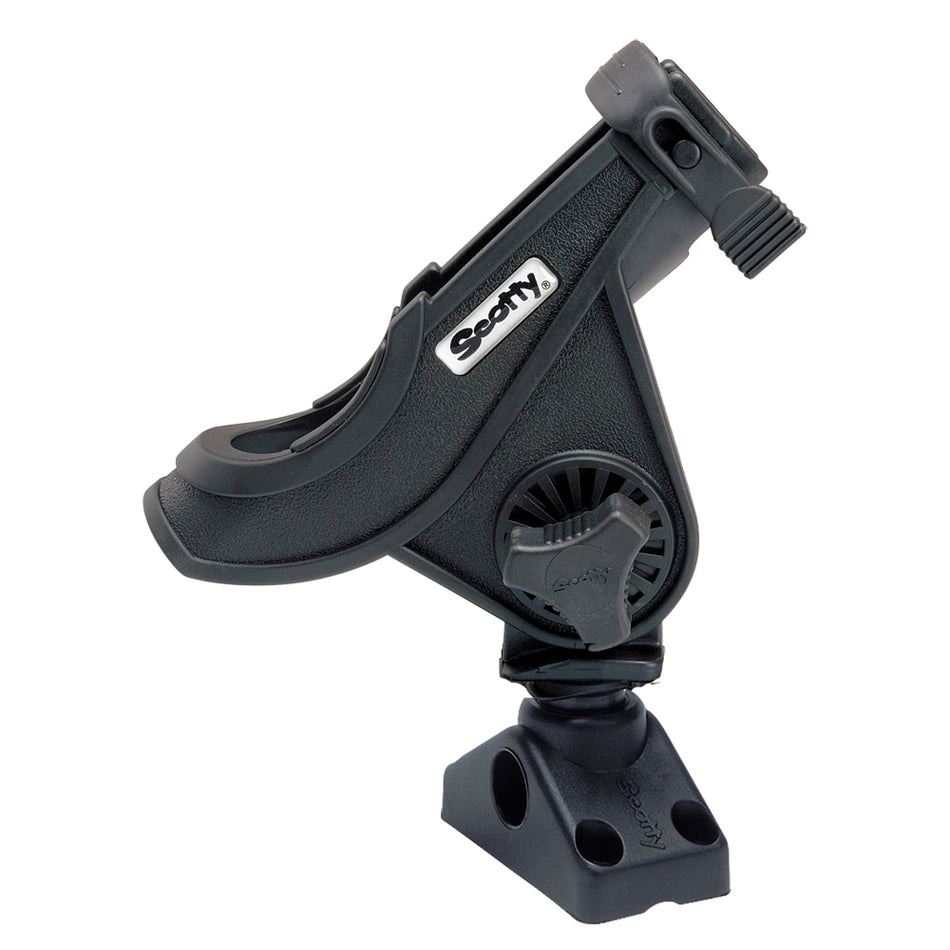 Scotty 280 Bait Caster/Spinning Rod Holder w/241 Deck/Side Mount - Black 280-BK — Quality Boat Parts