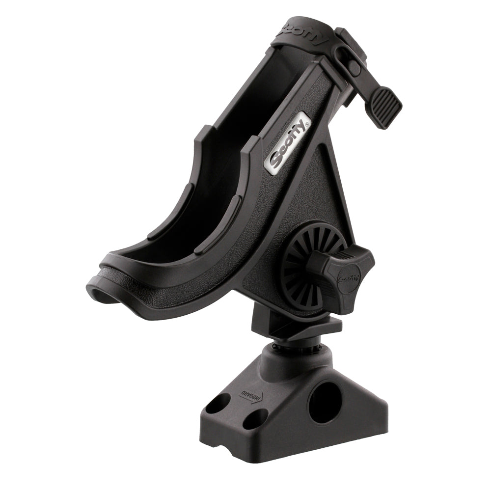 Scotty 280 Bait Caster/Spinning Rod Holder w/241 Deck/Side Mount - Black 280-BK — Quality Boat Parts