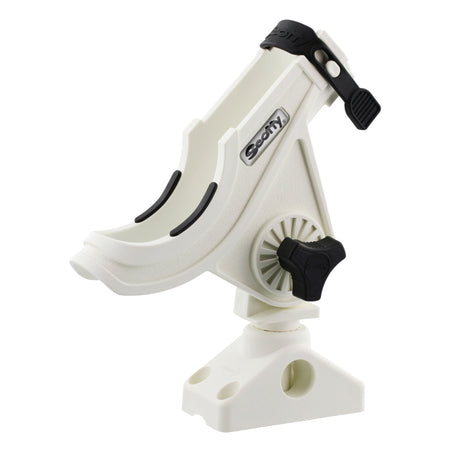Scotty 280 Bait Caster/Spinning Rod Holder w/241 Deck/Side Mount - White 280-WH — Quality Boat Parts