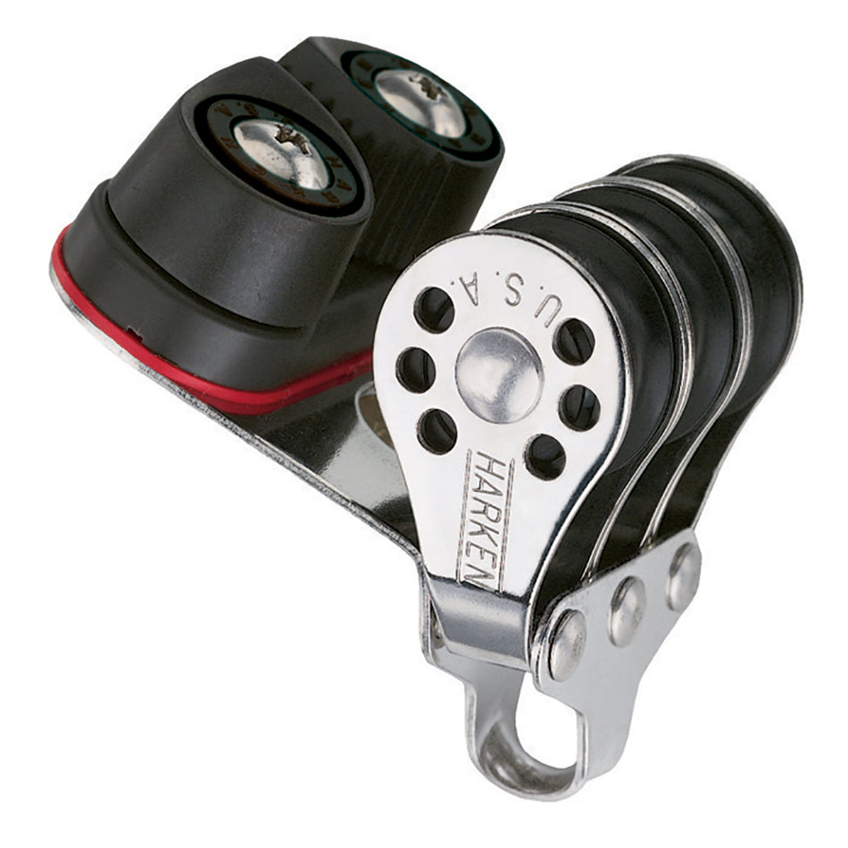 Harken 22mm Triple Micro Block w/Cam Cleat - Fishing 230F — Quality Boat Parts