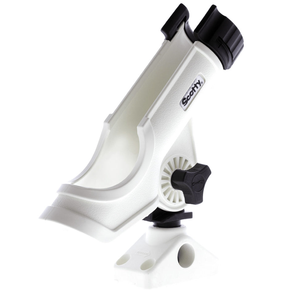 Scotty Powerlock Rod Holder White w/241 Side/Deck Mount 230-WH — Quality Boat Parts