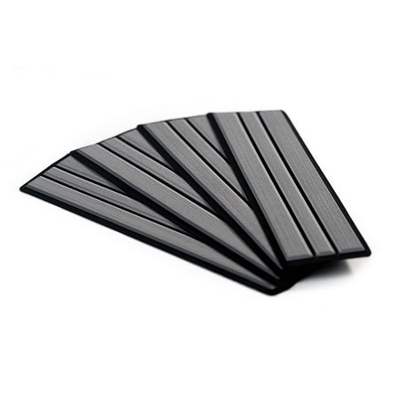 SeaDek Faux Teak 4-Piece Step Kit - Storm Grey/Black 23902-80066 — Quality Boat Parts