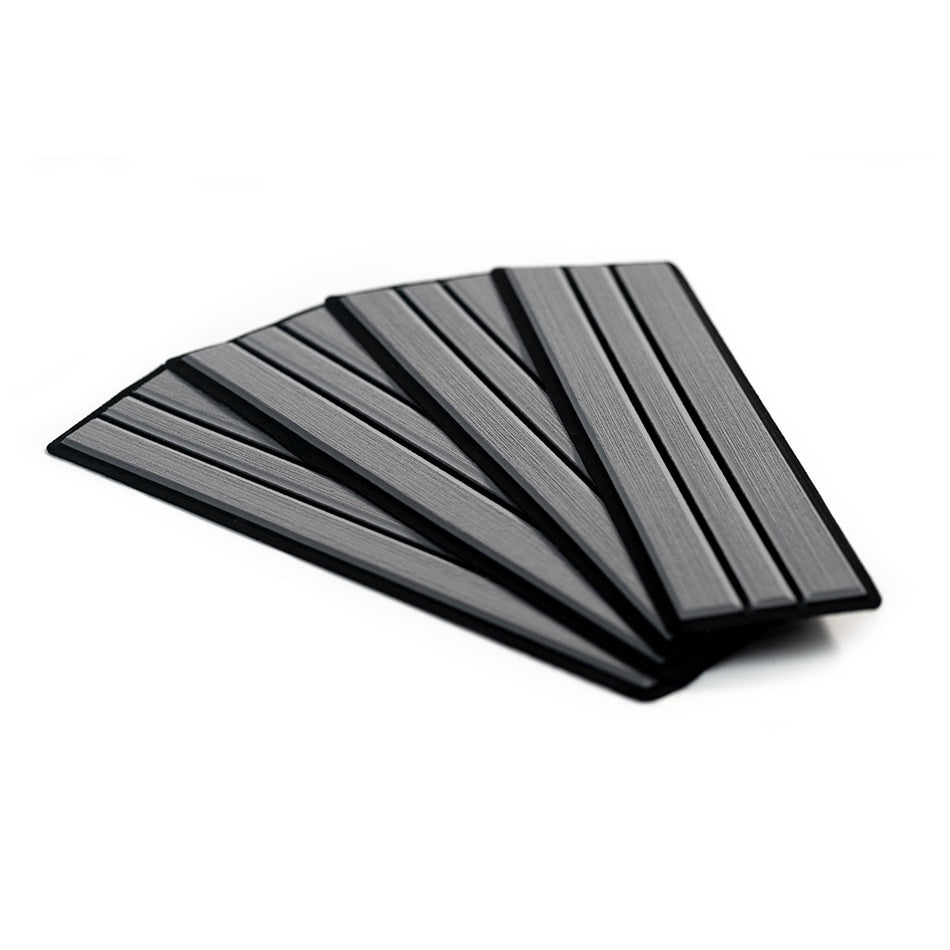 SeaDek Faux Teak 4-Piece Step Kit - Storm Grey/Black 23902-80066 — Quality Boat Parts