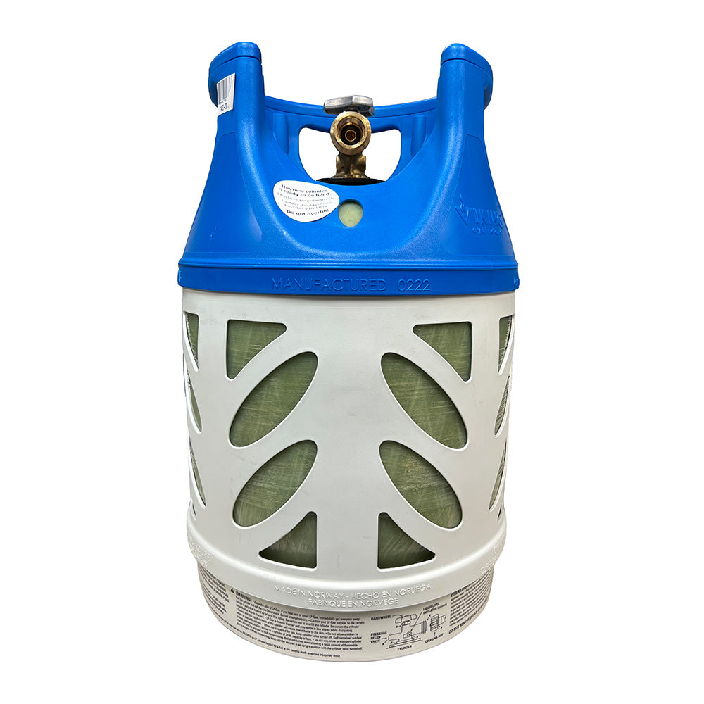 Viking Cylinders 17lb Vertical Fiberglass Composite LPG Cylinder w/Type 1 Valve - OPD, DOT, TC Approved 1420-0017 — Quality Boat Parts