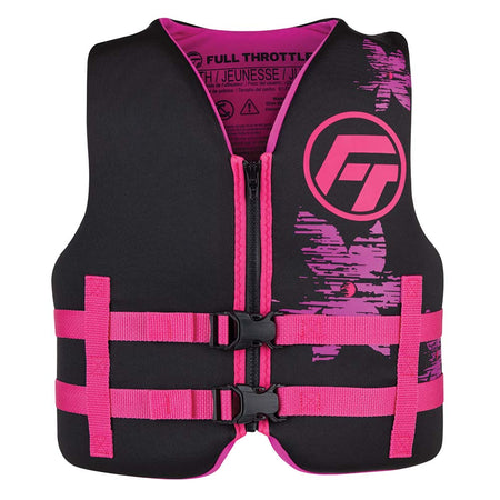 Full Throttle Youth Rapid-Dry Life Jacket - Pink/Black 142100-105-002-22 — Quality Boat Parts