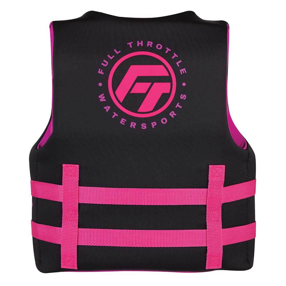 Full Throttle Youth Rapid-Dry Life Jacket - Pink/Black 142100-105-002-22 — Quality Boat Parts