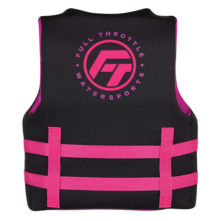 Full Throttle Youth Rapid-Dry Life Jacket - Pink/Black 142100-105-002-22 — Quality Boat Parts
