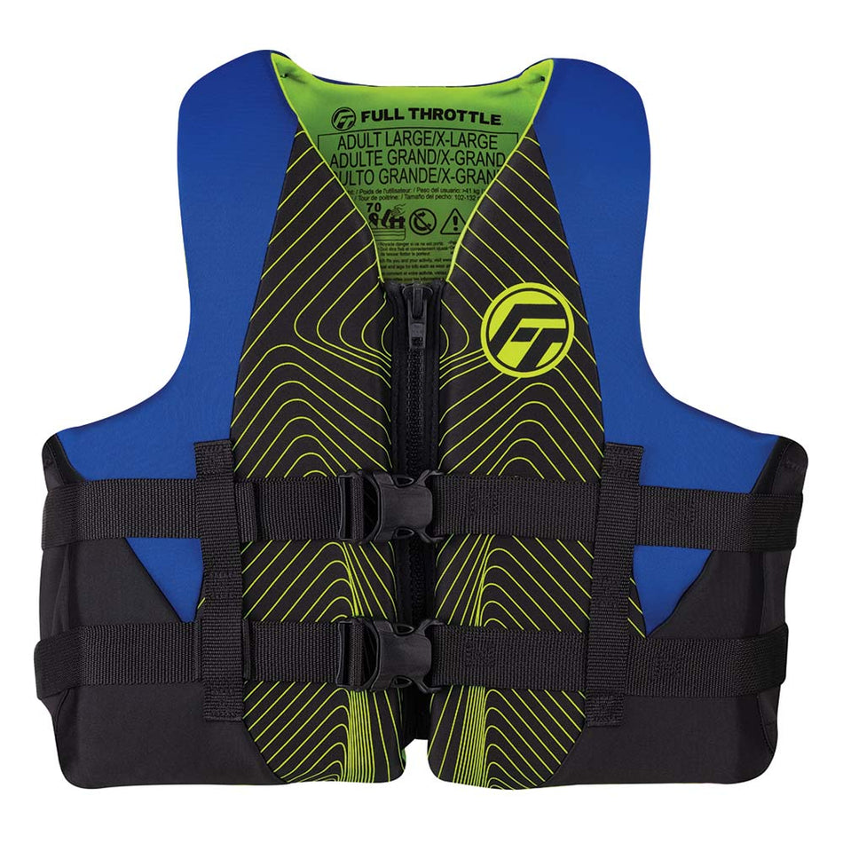 Full Throttle Adult Rapid-Dry Life Jacket - S/M - Blue/Black 142100-500-030-22 — Quality Boat Parts
