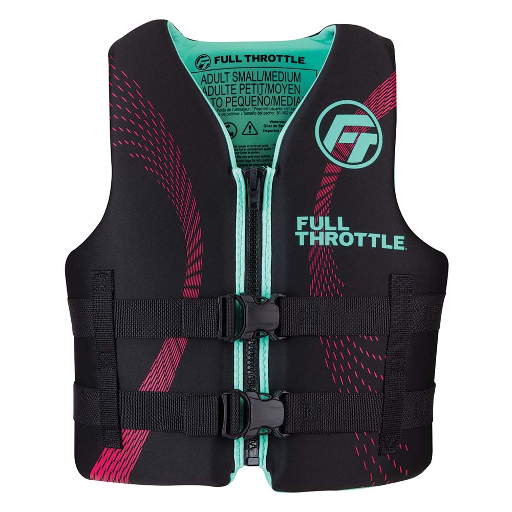 Full Throttle Adult Rapid-Dry Life Jacket - S/M - Aqua/Black 142100-505-030-22 — Quality Boat Parts